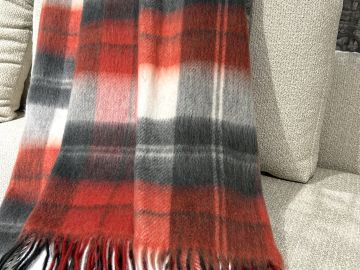 Плед из алтайской шерсти (70%) "Шотландка софт"