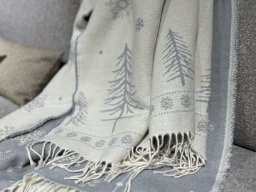 Плед новогодний хлопковый "Сказка"