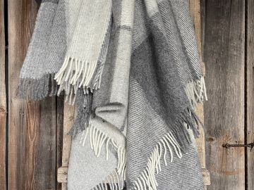 Плед шерстяной "Серый меланж"